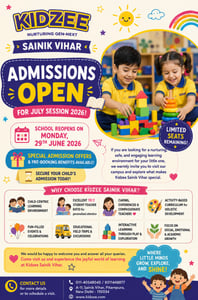 KIDZEE-Admissions Open 2026 (Sainik Vihar)