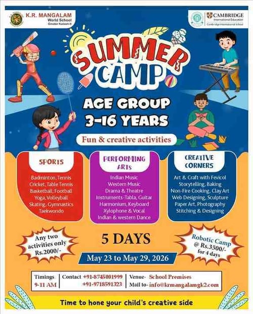 KR Mangalam World School-Summer Camp 2026