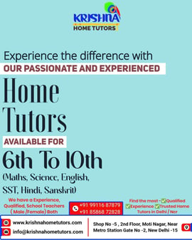 KRISHNA HOME TUTORS-Home Class 6th to 10th