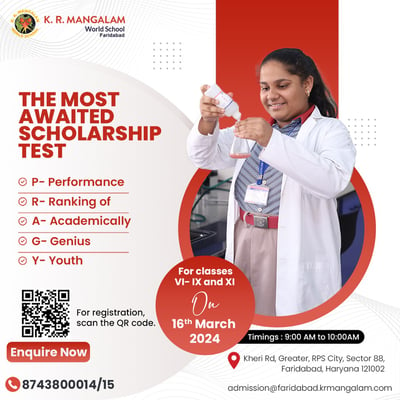 KR Mangalam World School-The Most Awaited Scholarship Test