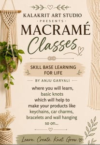 Kalakrit Art Studio-Macramé Classes Learn the Art of Knotting and Handmade Crafts