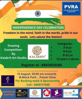 Kalakrit Art Studio-Drawing Competition Independence day celebration