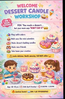 Kana Creations-Dessert Candle Workshop for Kids