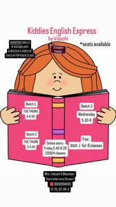 Kiddies English Express-Public speaking via Story telling class for Kids