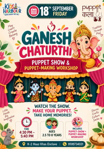 Kids Harbour-Ganesh Chaturthi Puppet Show and Puppet Making Workshop