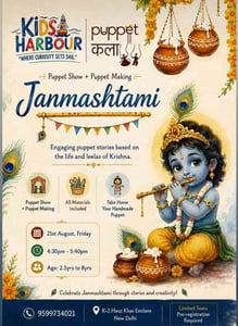 Kids Harbour-Janmashtami Puppet Show and Puppet Making Workshop for Kids