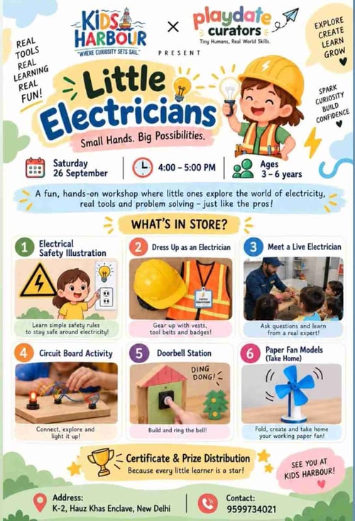 Kids Harbour-Little Electricians Hands On Electricity Workshop