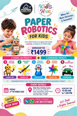 Kids Hive-Paper Robotics Workshop for Kids