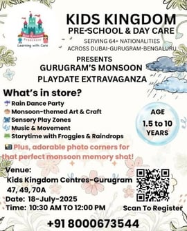 Kids Kingdom Pre-school & Day Careâs  -  Monsoon Kids Activity ( Sector - 70 A )