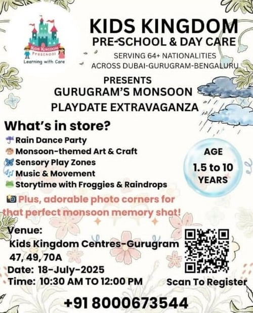 Kids Kingdom Pre-school & Day Careâs  -  Monsoon Kids Activity ( Sector - 70 A )
