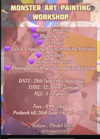Kidzee  -  Monster Art Painting Workshop