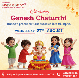 Kinder Nest Play School - Ganesh Chaturthi Workshop