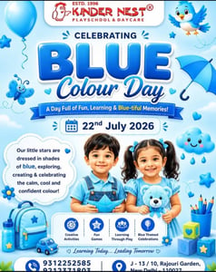 KinderNest Play School-Blue Colour Day Celebration