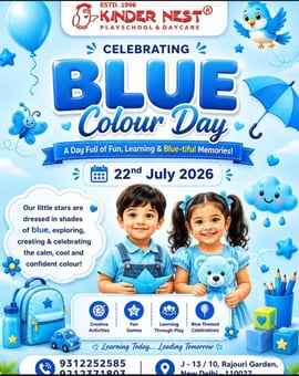 KinderNest Play School-Blue Colour Day Celebration