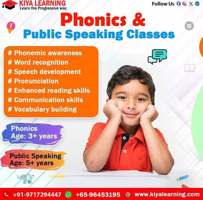Kiya Learning-Phonics & Public Speaking Class