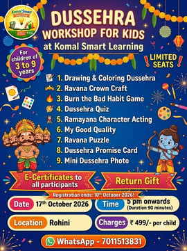 Komal Smart Learning-Dussehra Fun Workshop for Kids