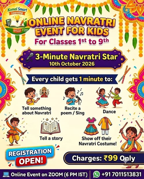 Komal Smart Learning-Online Navratri Star Event for Kids
