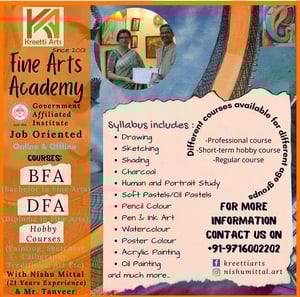 Kreetti Arts-BFA, DFA & Hobby Courses