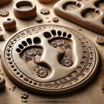 Krishna’s Footprints using Clay