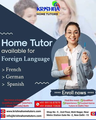Krishna home tutors-Foreign Language Classes