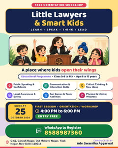 LITTLE LAWYERS & SMART KIDS-Free Orientation Workshop on Public Speaking and Life Skills