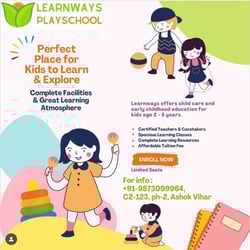 Learn Ways Play School  -   Admissions Open