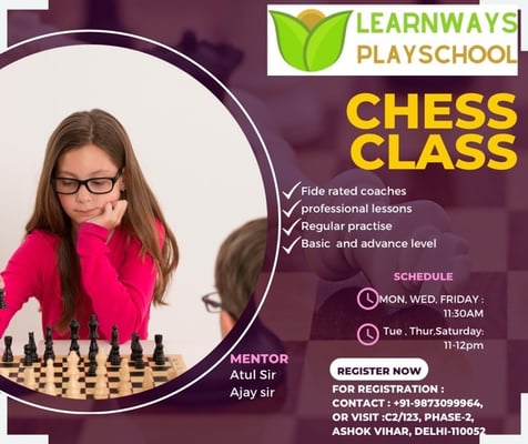 Learn Ways Play School  -  Chess Claases