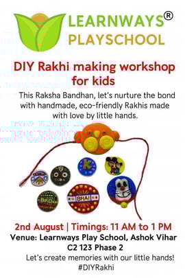 Learn Ways Play School  -  DIY Rakhi Making Workshop For Kids