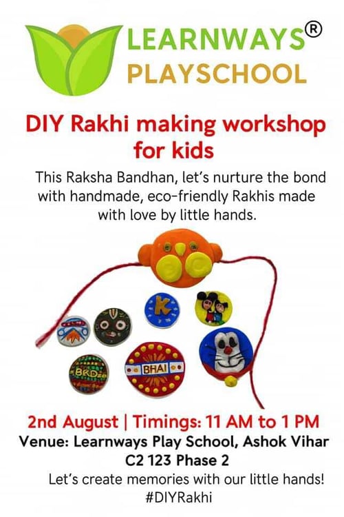 Learn Ways Play School  -  DIY Rakhi Making Workshop For Kids