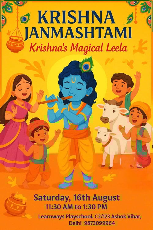 Learn Ways Play School  -  Krishna Janmashtami Celebration