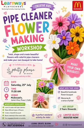 Learn Ways Play School-Flower Making Workshop