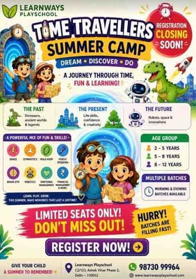 Learn Ways Play School-Time Travellers Summer Camp 2026