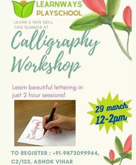Learn Ways Play School-Calligraphy workshop