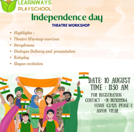 Learn Ways Play School-Independence day theatre workshop for kids