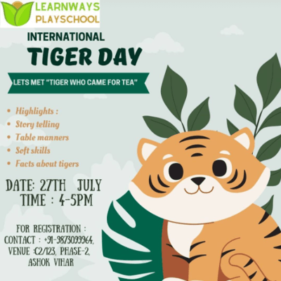 Learn Ways Play School-International tiger day