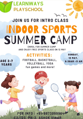 LearnWays Playschool-Indoor Sports Summer Camp