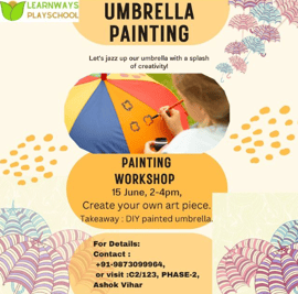 LearnWays Playschool-Umbrella Painting workshop