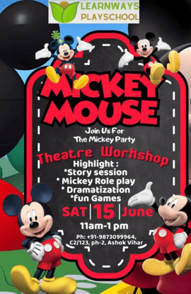 LearnWays playschool-Mickey Mouse Theatre Workshop