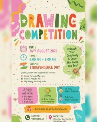 Learners Hub-Independence Day Drawing Competition for Kids
