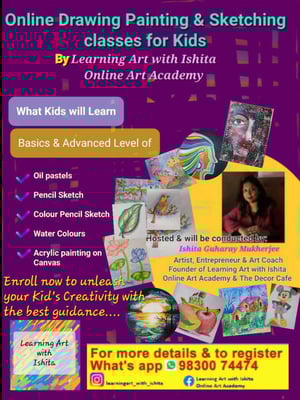 Learning Art with Ishita  -  Kids Drawing Painting & Sketching Classes