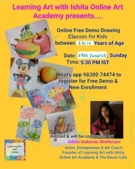 Learning Art with Ishita  - Online Free Drawing Demo Class For Kids