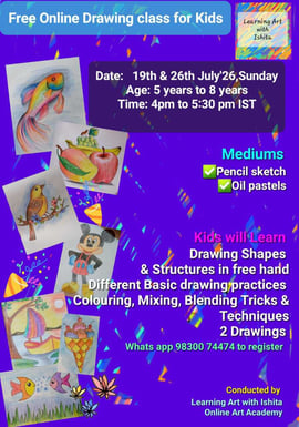 Learning Art with Ishita Online Art Academy-Free Online Drawing Class for Kids