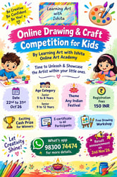 Learning Art with Ishita Online Art Academy-Online Drawing and Craft Competition for Kids