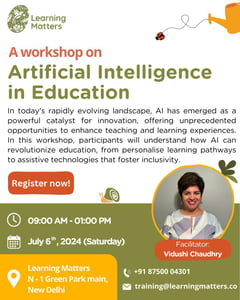 Learning matters-Artificial Intelligence in Education Workshop