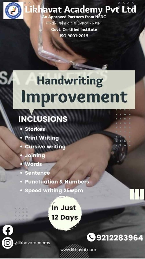 Likhavat Academy Pvt Ltd-Handwriting Improvement Course for Kids