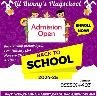 Lil Bunny's Play School-Admission Open