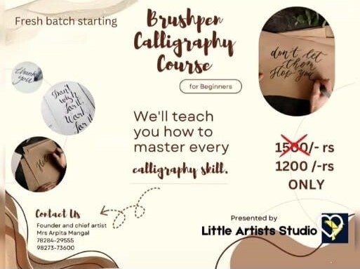 Little Artists Studio  - Brushpen  Calligraphy Course