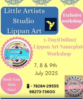 Little Artists Studio  -  Lippan Art Nameplate Workshop