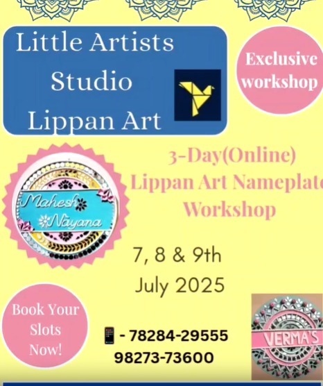 Little Artists Studio  -  Lippan Art Nameplate Workshop