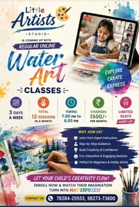 Little Artists Studio-Online Water Art Classes for Kids